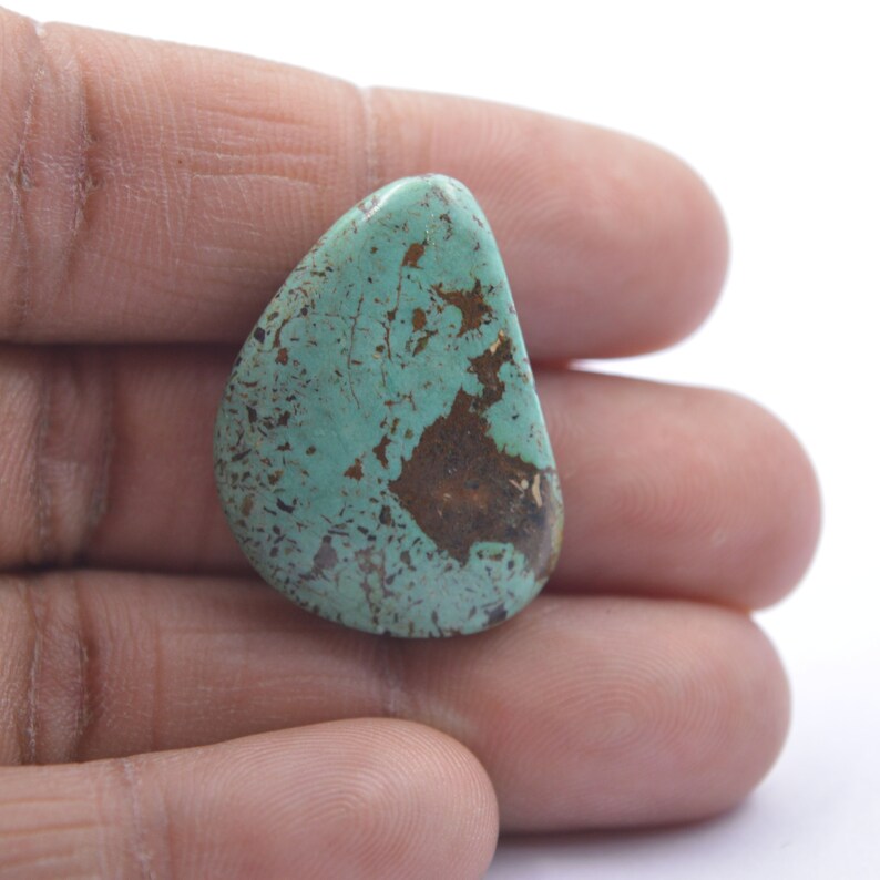 Tibetan Turquoise Gemstone Tibetan Turquoise Cabochon MM,28.5x20.5x6 Wholesale #2664 Natural Tibetan Turquoise Smooth Fancy Cabochon