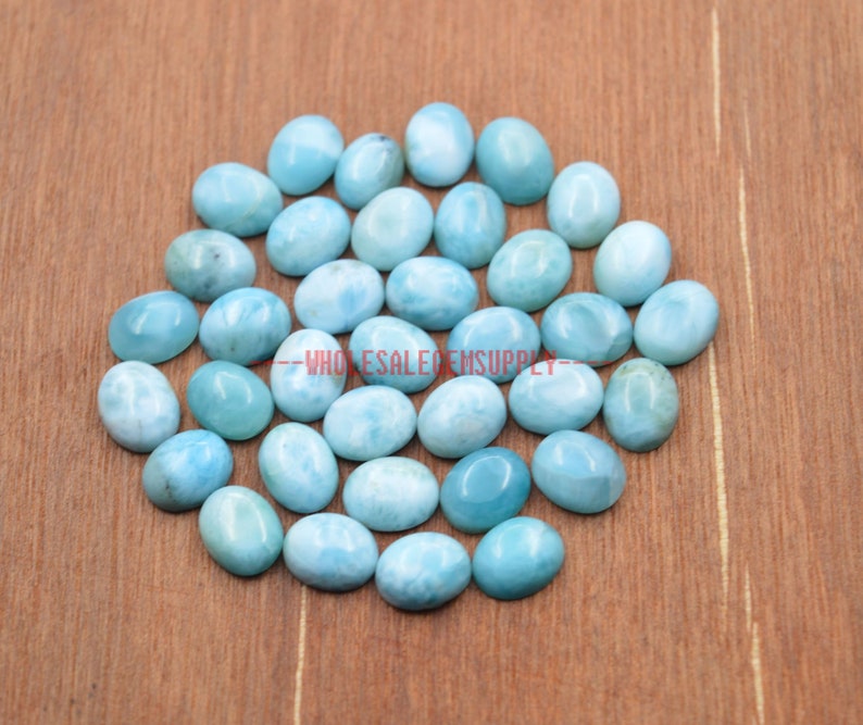 5 Pc Larimar Gemstone Cabochon Wholesalegems #CLR1 Larimar Gemstone Cabochons Natural Larimar Smooth Oval Cabochon AAA Quality 10x8 MM
