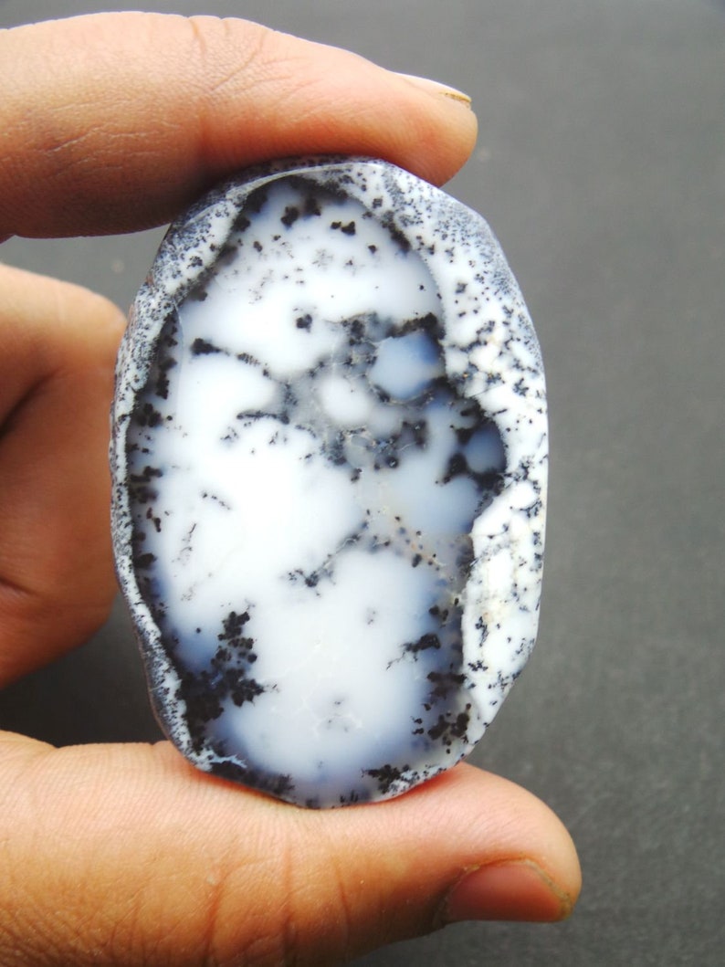 Wholesale #980 Dendrite Opal Rough Smooth Fancy Slice 60x40x6.5 MM Dendrite Opal Gemstone Rough Slice Dendrite Opal Rough Slice
