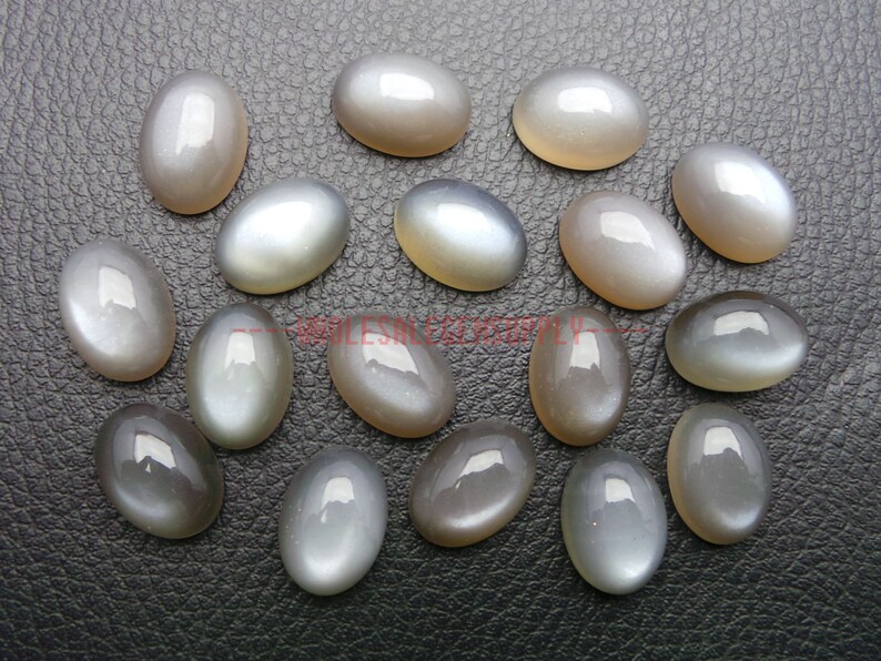 18x13 MM Wholesale #WLGM49 Grey Moonstone Cabochon- Grey Moonstone Smooth Oval Cabochon Rare Grey Moonstone Gemstone Cabochon