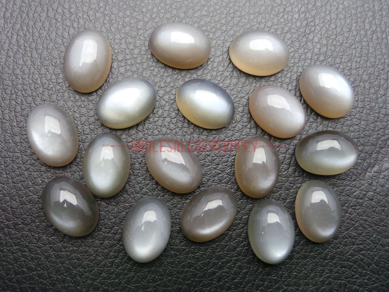 18x13 MM Wholesale #WLGM49 Grey Moonstone Cabochon- Grey Moonstone Smooth Oval Cabochon Rare Grey Moonstone Gemstone Cabochon