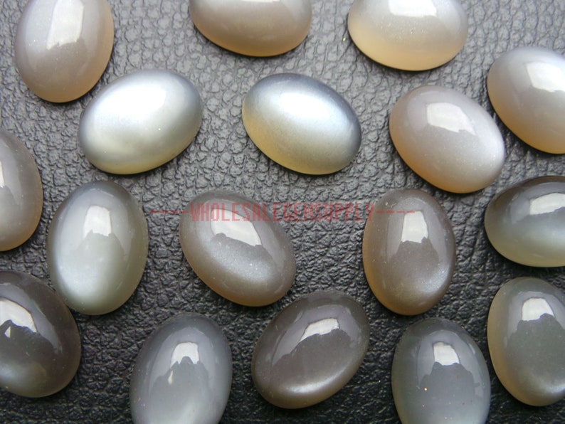18x13 MM Wholesale #WLGM49 Grey Moonstone Cabochon- Grey Moonstone Smooth Oval Cabochon Rare Grey Moonstone Gemstone Cabochon