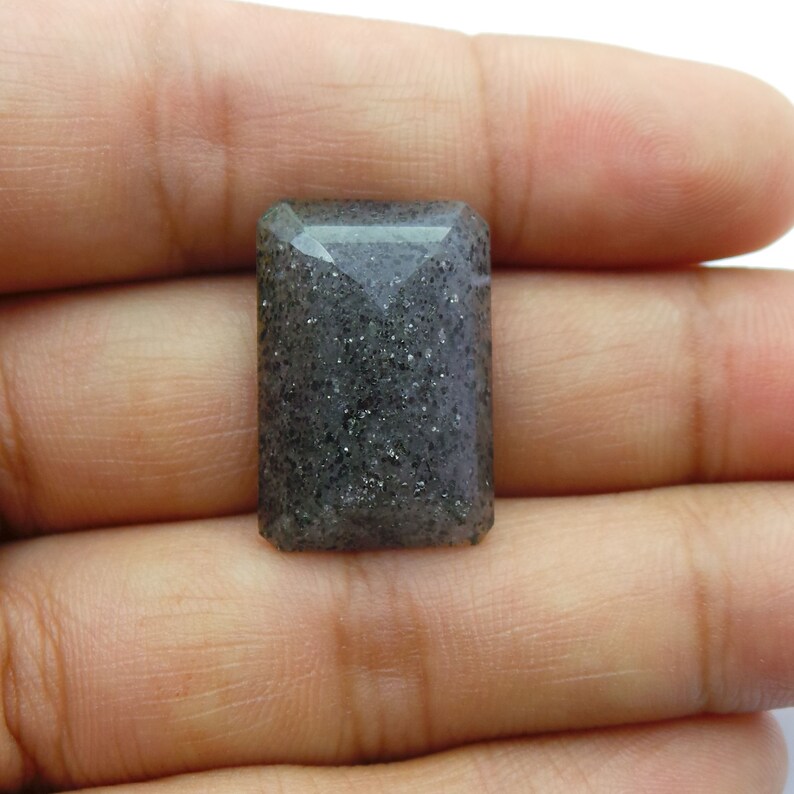 Black Sunstone Gemstone Cut Stone Black Sunstone Faceted Cut Rectangle Stone Wholesale #5751 Black Sunstone Cuts 22x15.5x6.5 MM