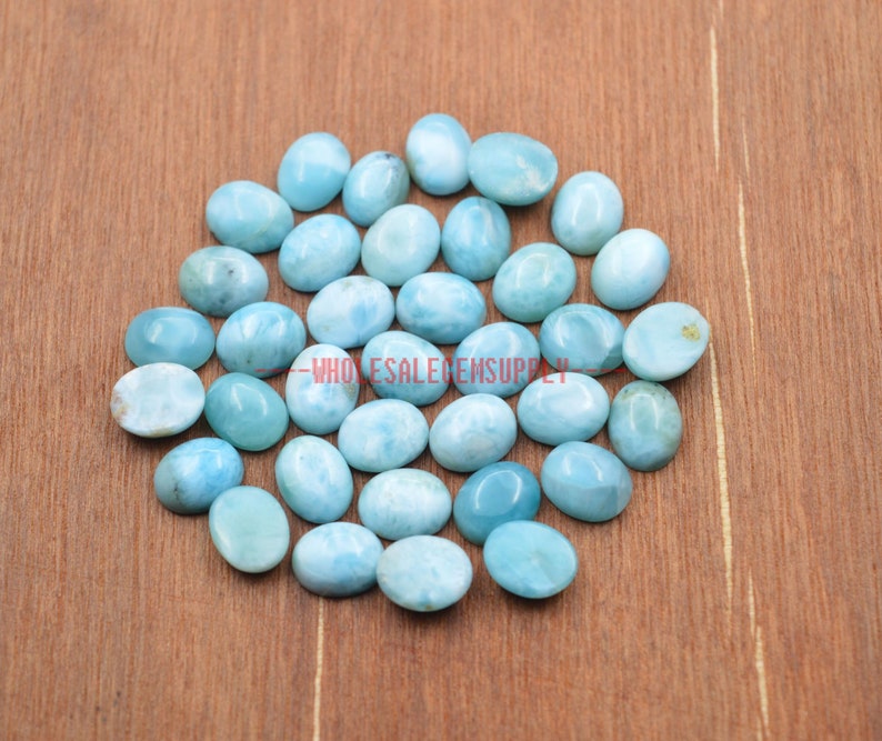 5 Pc Larimar Gemstone Cabochon Wholesalegems #CLR1 Larimar Gemstone Cabochons Natural Larimar Smooth Oval Cabochon AAA Quality 10x8 MM