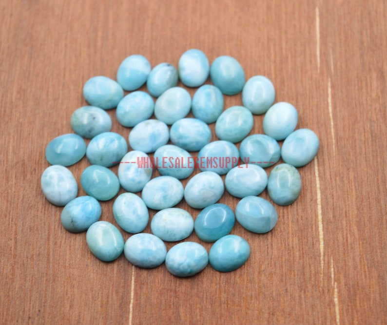 5 Pc Larimar Gemstone Cabochon Wholesalegems #CLR1 Larimar Gemstone Cabochons Natural Larimar Smooth Oval Cabochon AAA Quality 10x8 MM