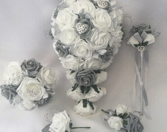 Grey Bouquet Etsy