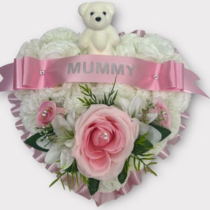 Grave Flowers Heart Wreath Funeral Tribute Memorial