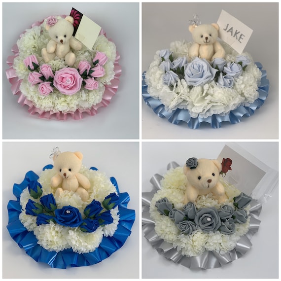 teddy funeral flowers
