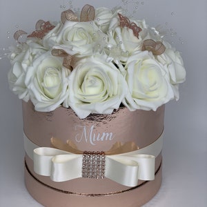 Artificial Flower hat Boxes Personalised Gifts Thank You Gifts happy birthday Mothers Day image 2