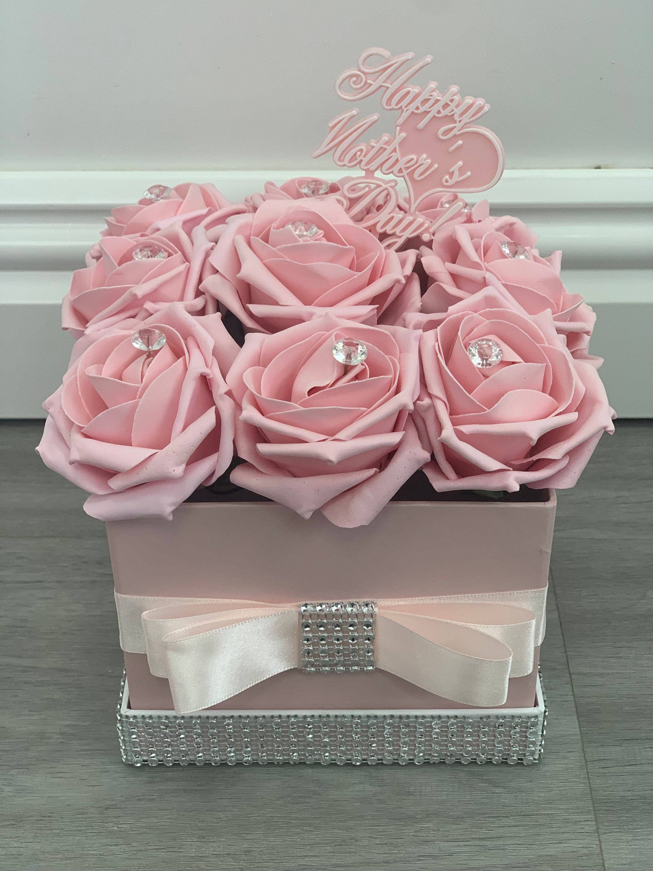 Artificial Flower Hat Boxes Personalised Gifts Thank You Gifts Etsy