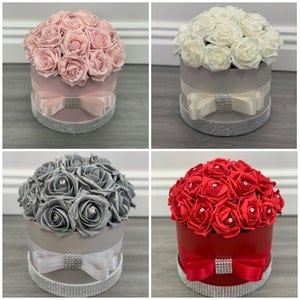 Artificial Flower hat Boxes Personalised Gifts Thank You Gifts Christmas