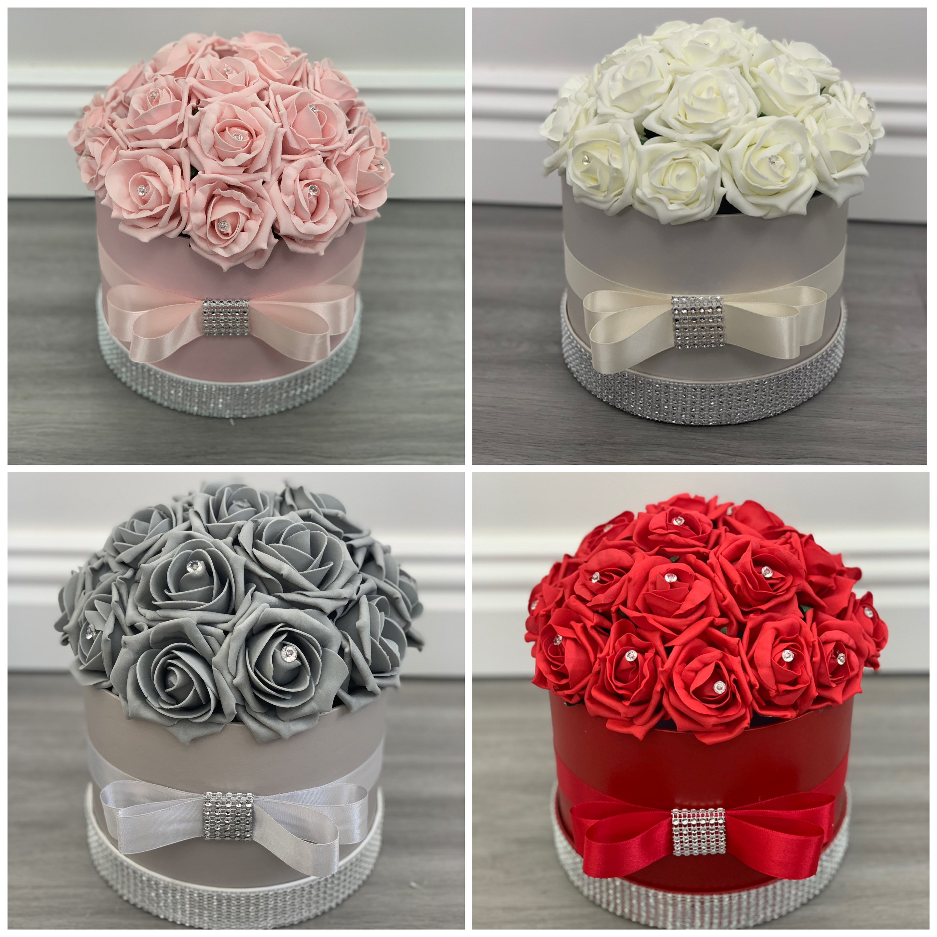 Artificial Flower hat Boxes Personalised Gifts Thank You Gifts Etsy