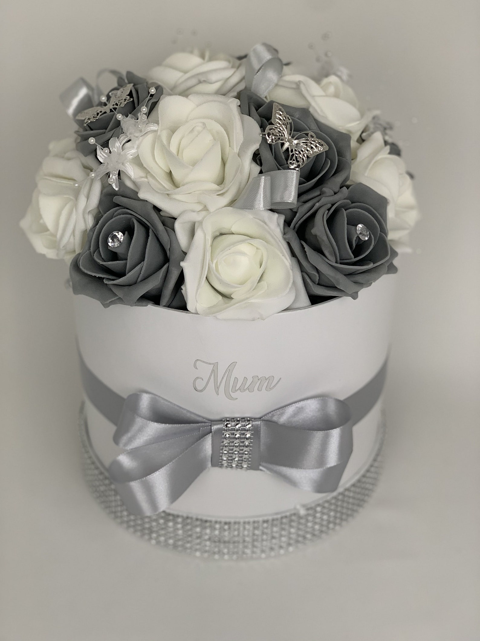 Artificial Flower Hat Boxes Personalised Gifts Thank You Gifts Etsy