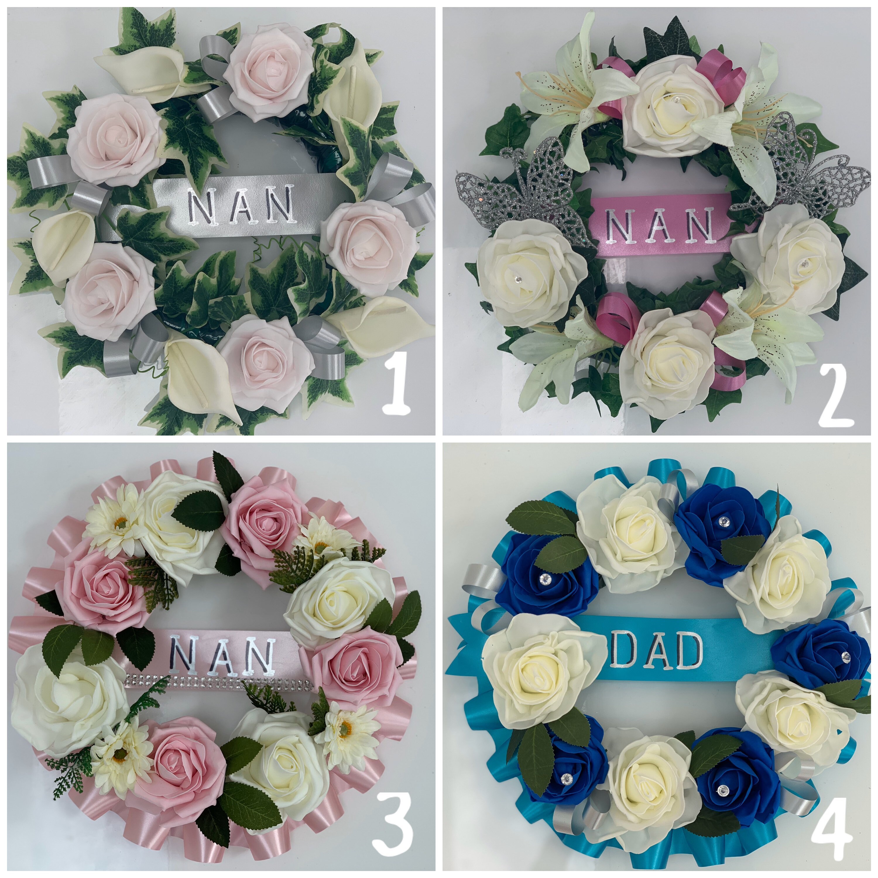 Artificial Flowers Heart Wreath Mother Funeral Tribute Etsy