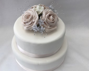 Wedding flowers cake topper  bouquet