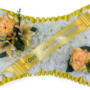 Grave Flowers Wreath Funeral heart pink  Tribute Memorial wife , Husband ,Mum