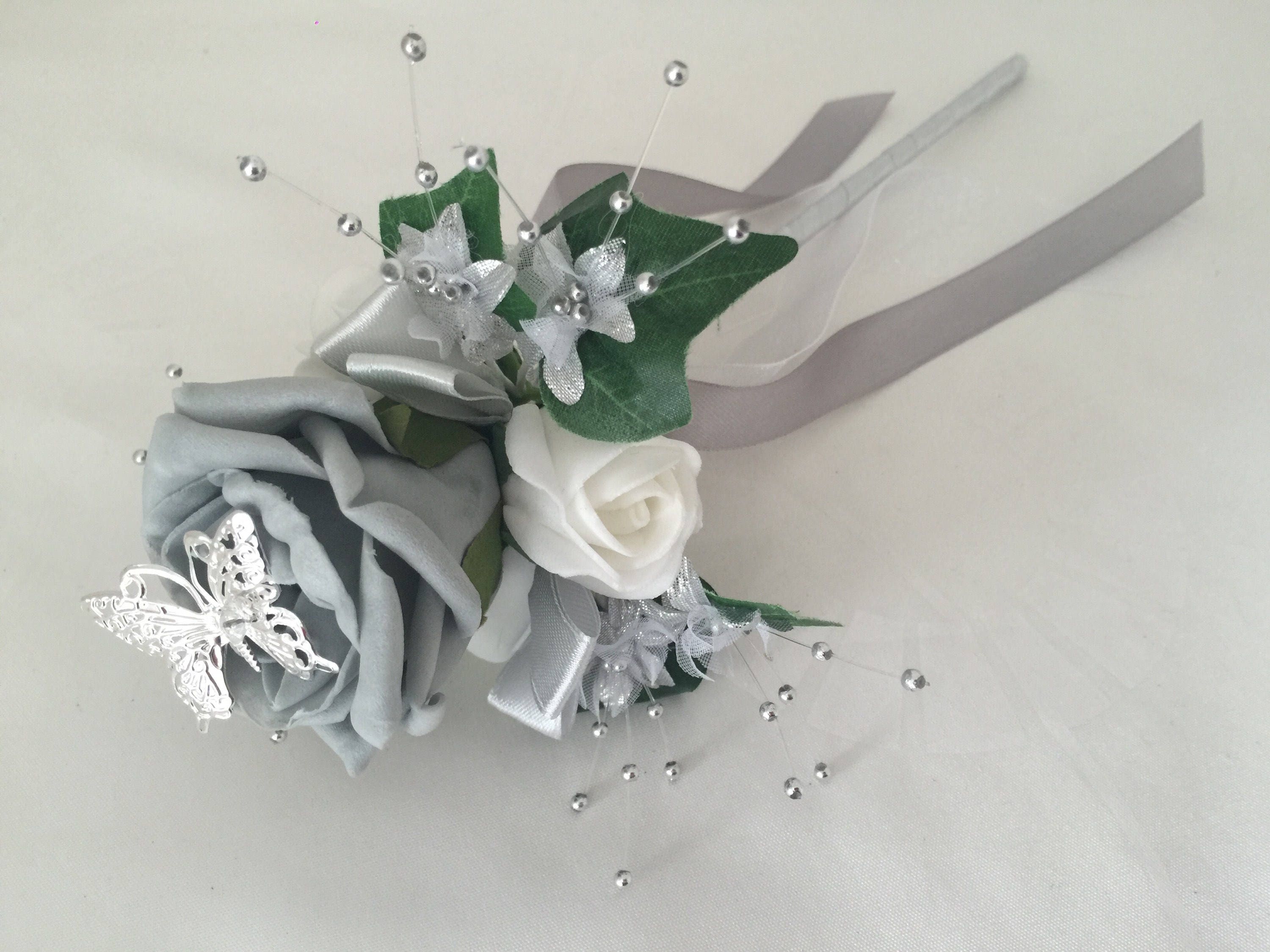 Artificial Butterfly Wedding Flower Girl Wand With Flowers Etsy UK