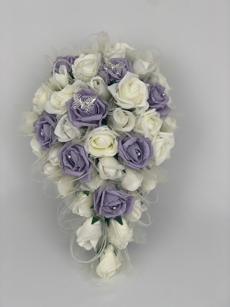wedding bouquets flowers sets ivory blush pink purple red grey royal blue