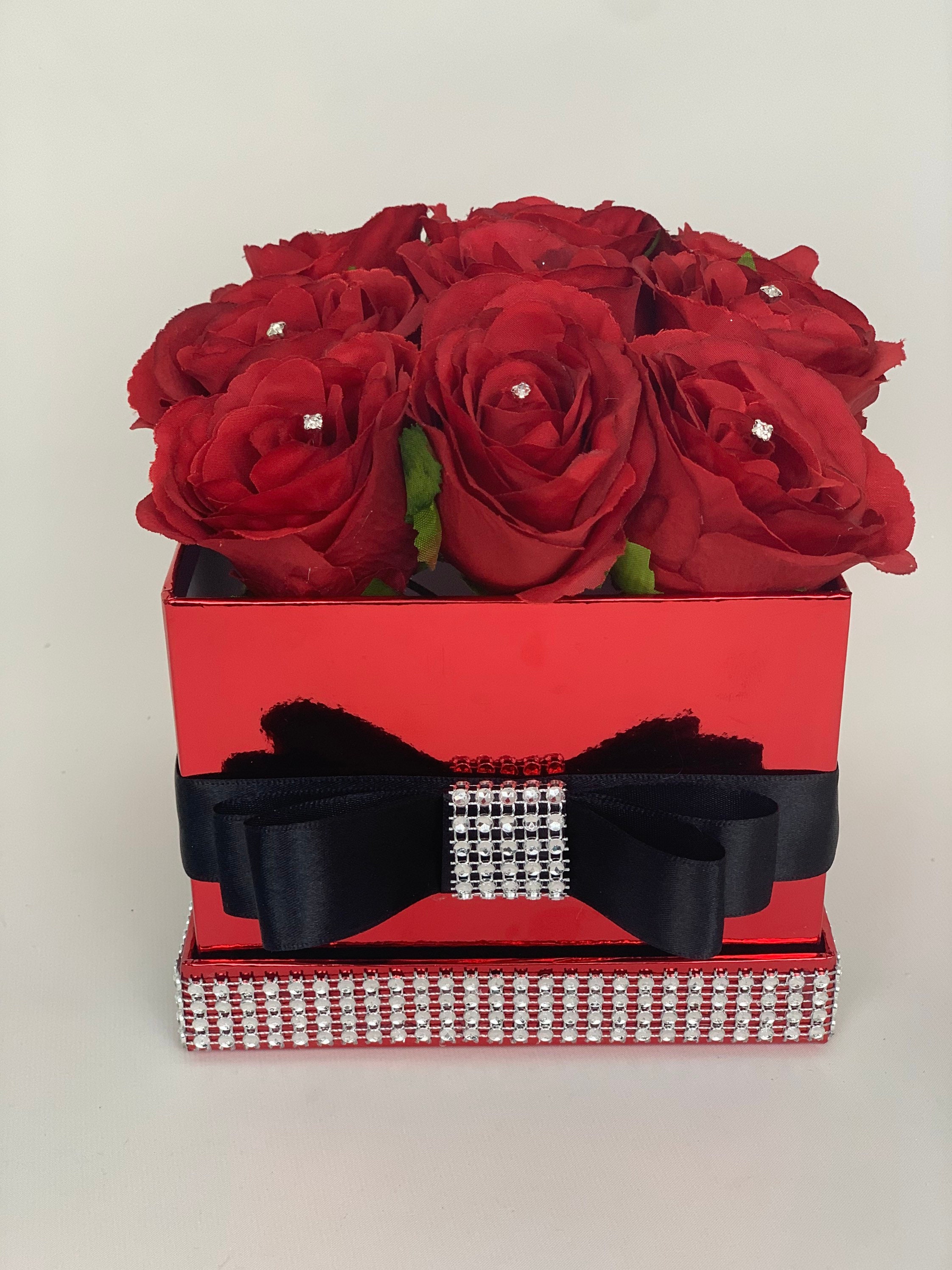 Artificial Flower Hat Boxes Personalised Gifts Thank You Gifts Etsy UK