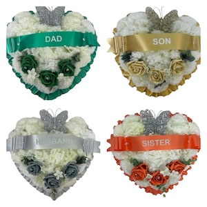 Artificial Flowers Heart Wreath Funeral Tribute Memorial Christmas Grave