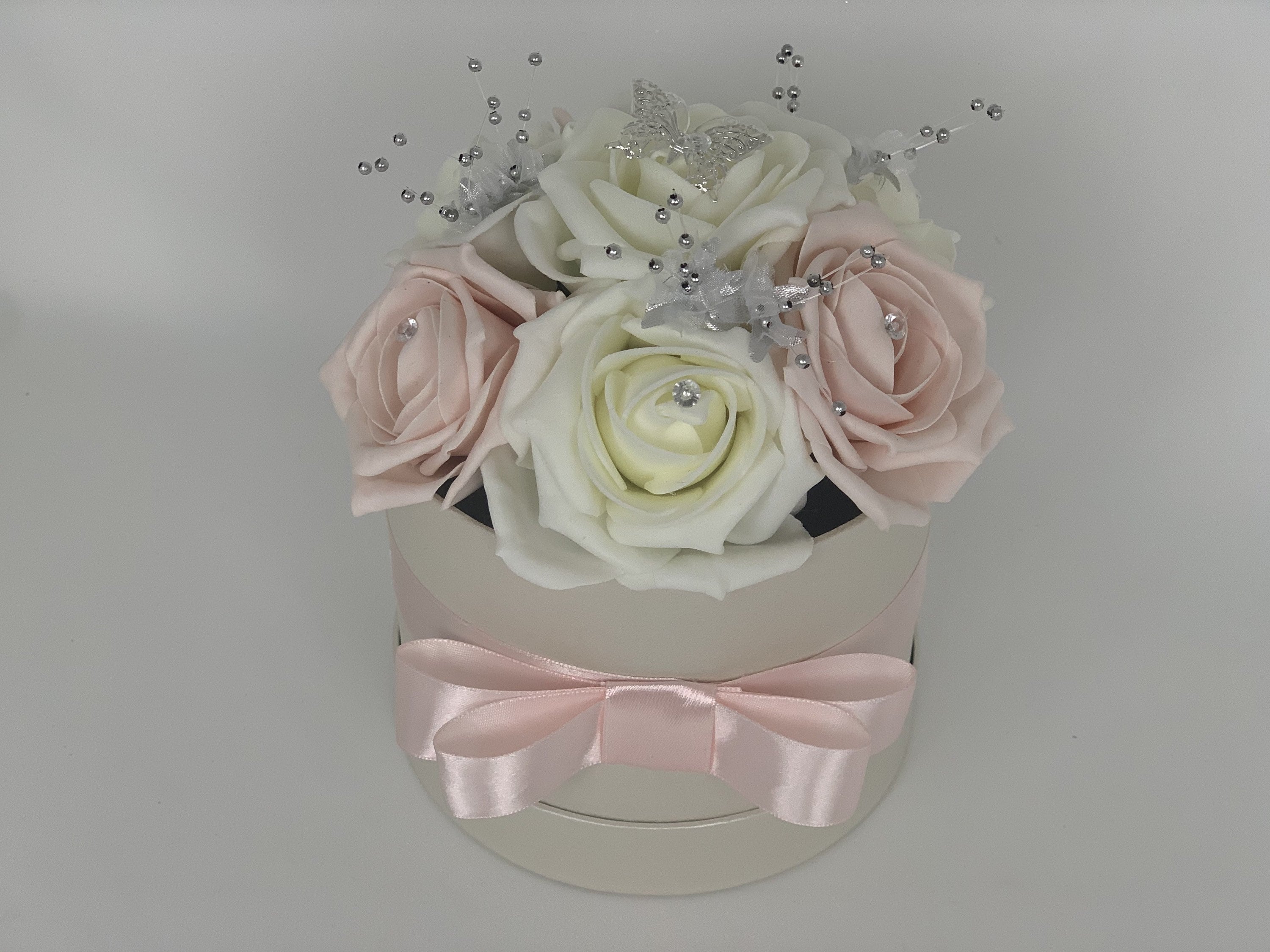 Artificial Flower hat Boxes Personalised Flowers in a box with Etsy