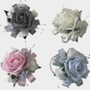 Wedding or prom wrist corsage on bracelet