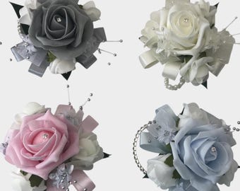 Ramillete de muñeca para boda o graduación en pulsera