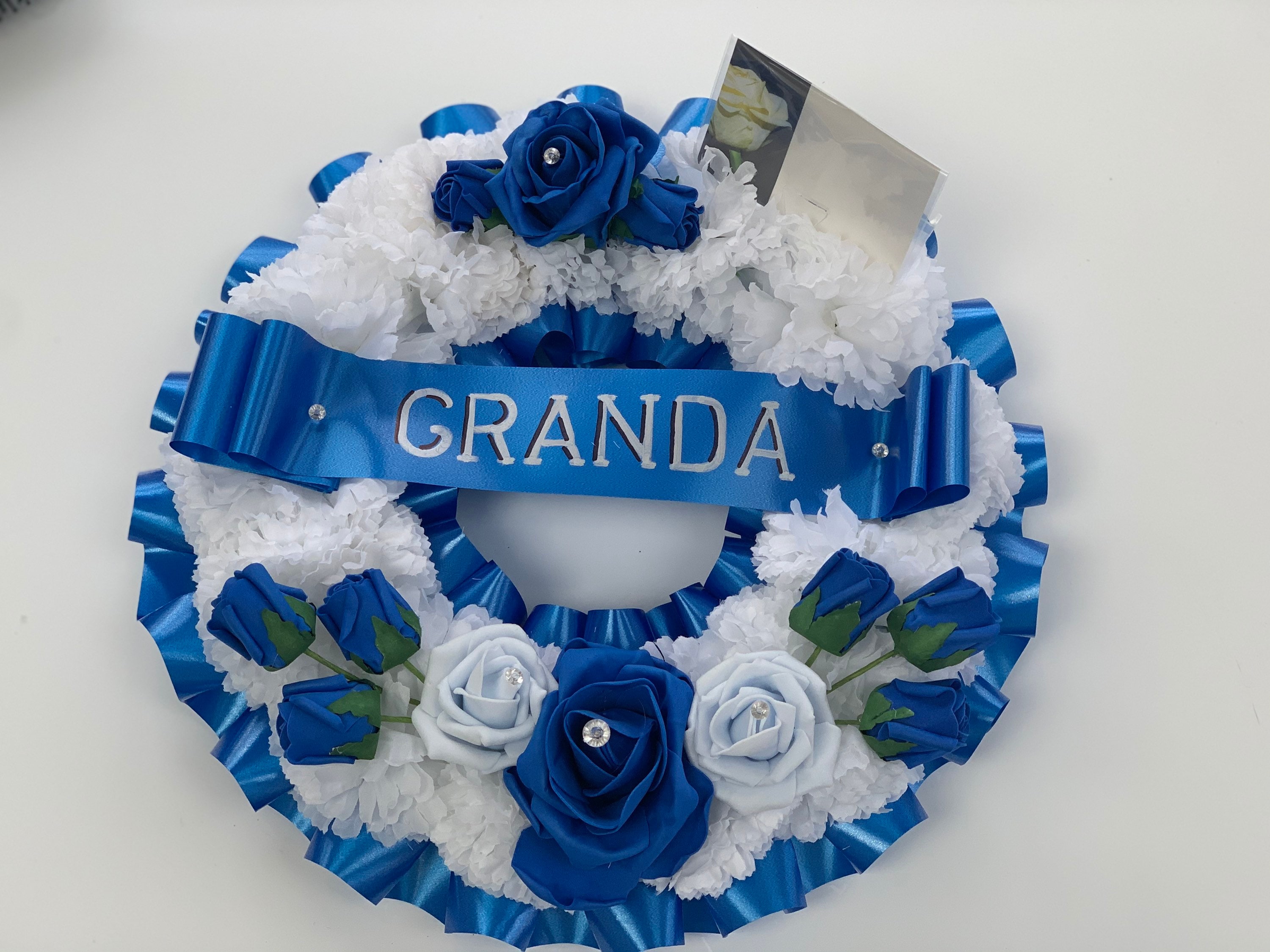 Artificial Flowers Wreath Funeral Tribute Memorial Christmas Grandma