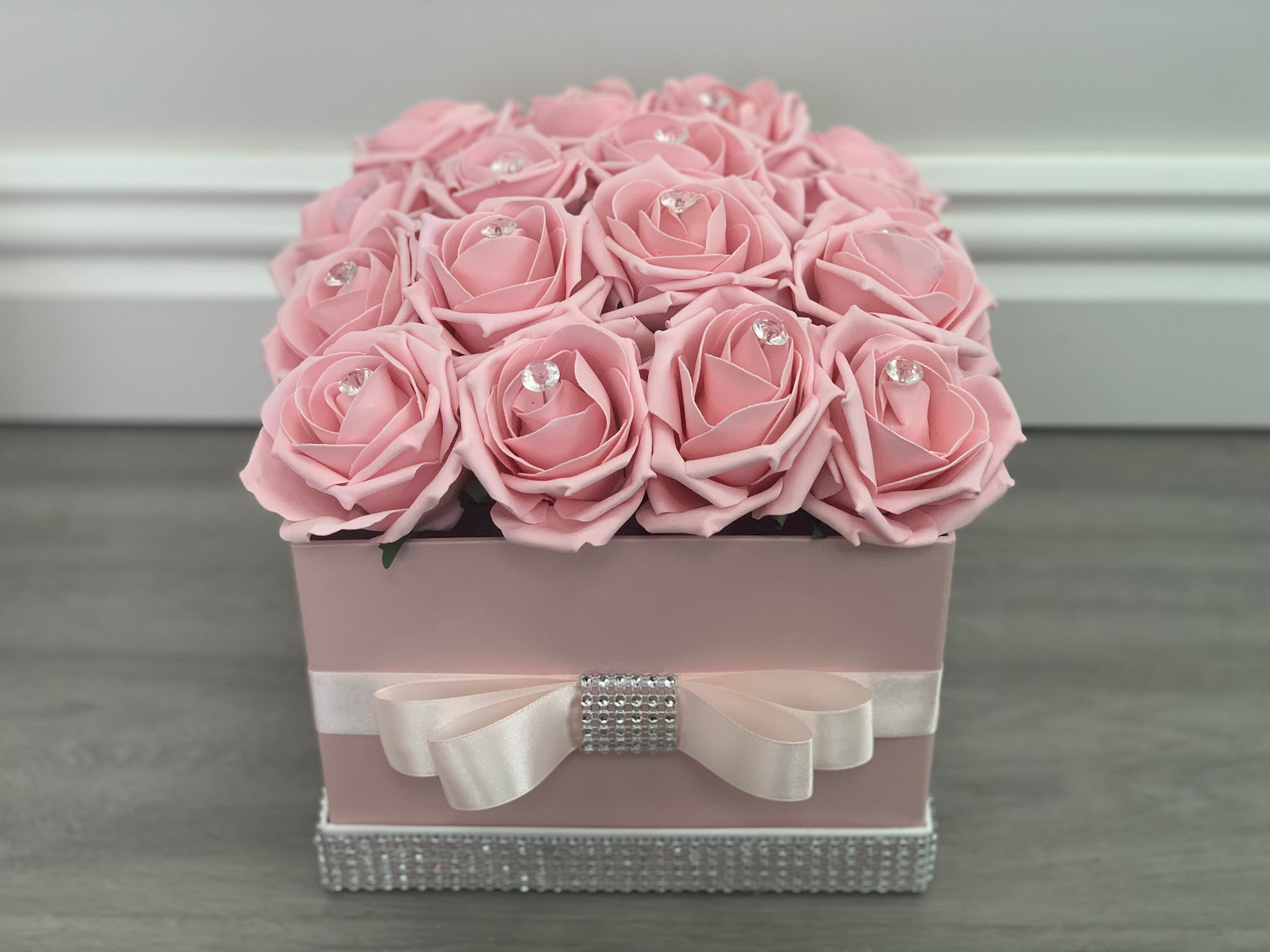 Artificial Flower Hat Boxes Personalised Gifts Thank You Gifts Etsy UK