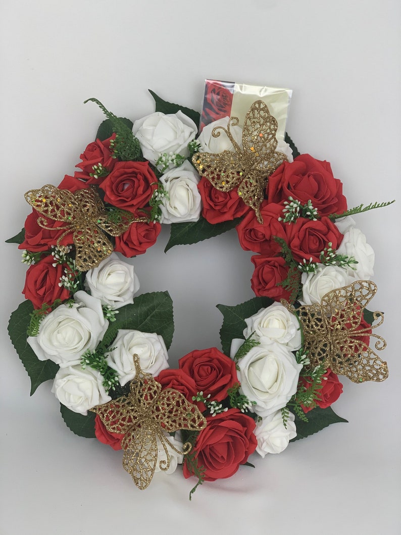 Artificial Flowers Wreath Funeral Tribute Memorial dad Etsy