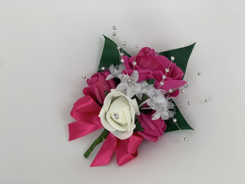 Alfiler de boda o graduación en ramillete de flores ojal damas madres de las novias imagen 8