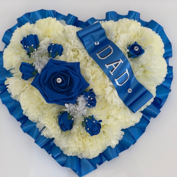 Artificial Flowers Heart Wreath  Funeral Tribute Memorial