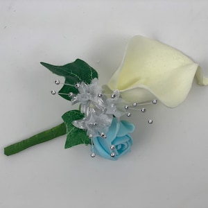 Wedding or prom calla lily flower spray corsage buttonhole ladies mothers of the brides