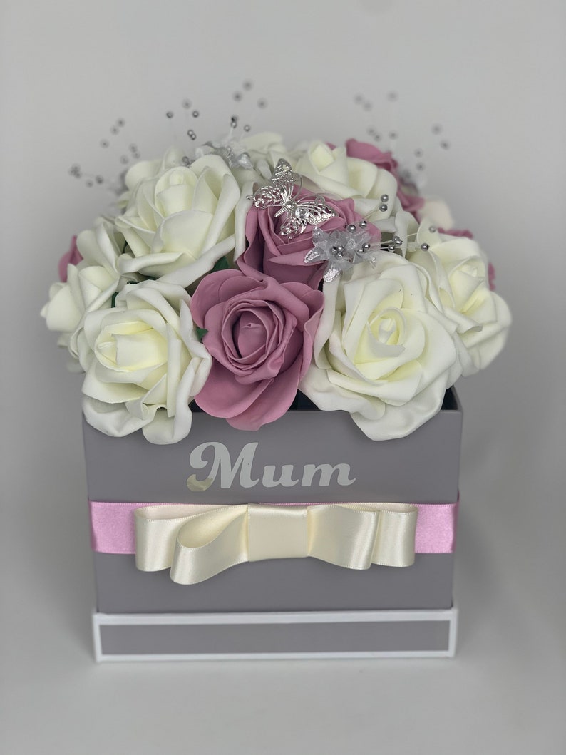 Artificial Flower Hat Boxes Personalised Gifts Thank You Gifts Etsy