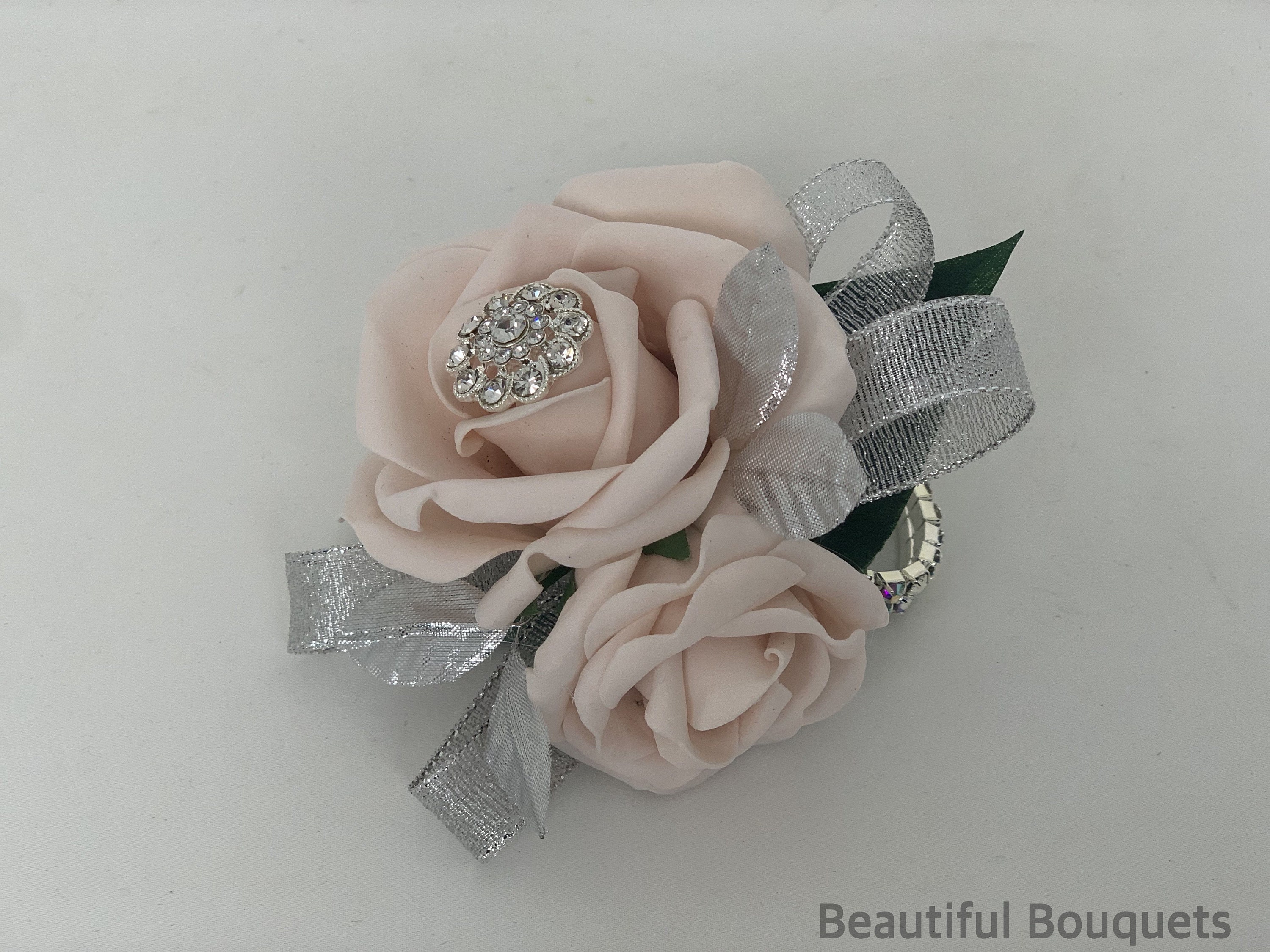 Wedding bouquets Royal blue diamanté Prom Wrist Corsage bracelet bridesmaids 