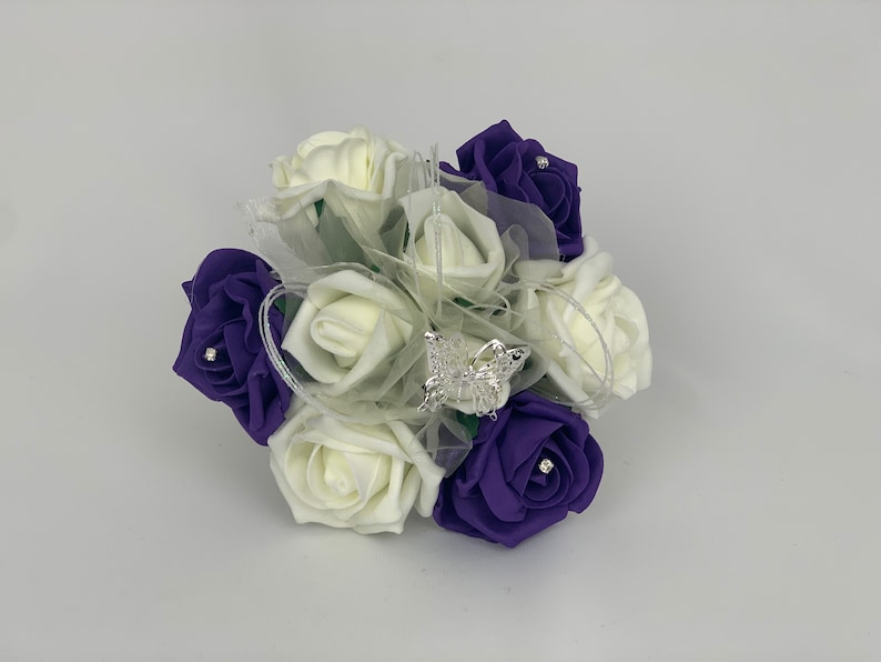wedding bouquets flowers sets ivory blush pink purple red grey royal blue