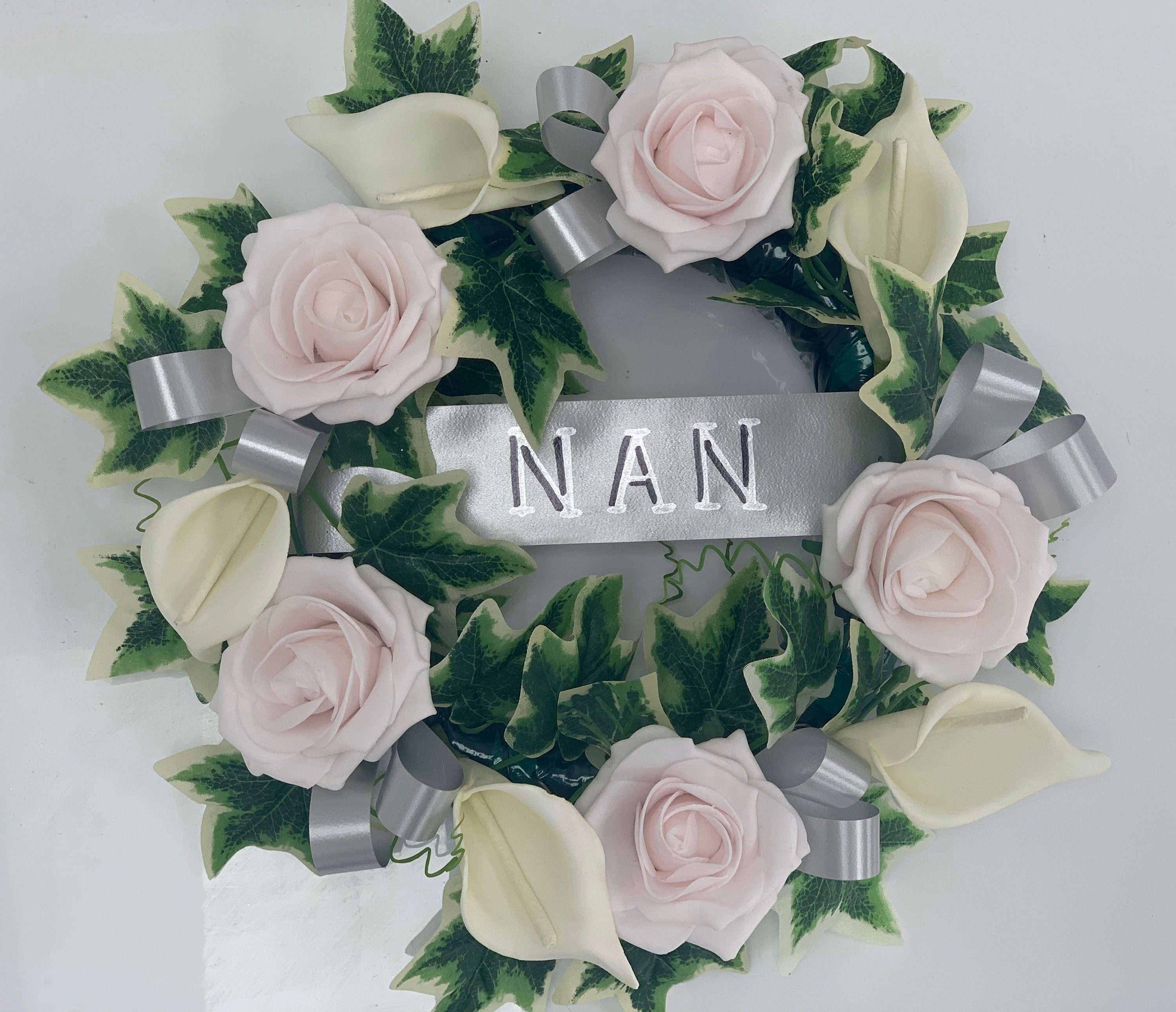 Artificial Flowers Heart Wreath Mother Funeral Tribute Etsy