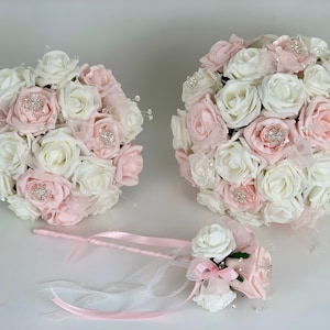Wedding Bouquets Flowers White Baby Pink