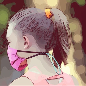 Mask LANYARD kids or adult Ear Saver Extender Off Ear Earsaver Tightener Plastic Clips for Face Mask Adjustable Neck Strap Choose 12&quot; or 24&quot;