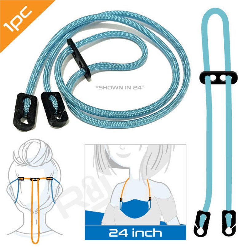 Carolina Blue Face Mask Lanyard – Adjustable Ear Saver, Made in USA - Etsy