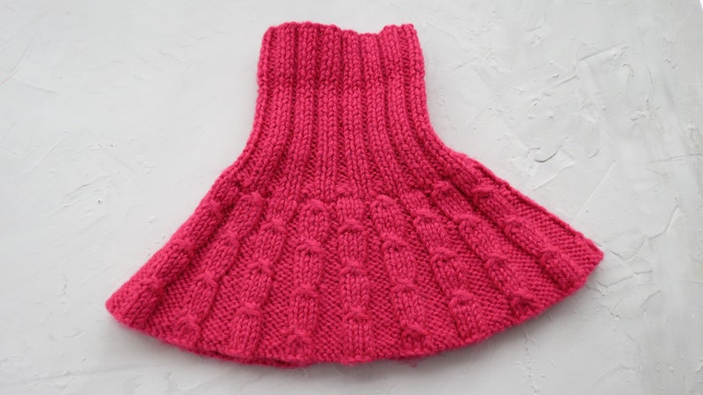 Alpaca cowl Hot pink neck warmer scarf women Wool circle scarf Knit hat beanie Crochet cute teen cap Headwarmers Valentines day gift for her