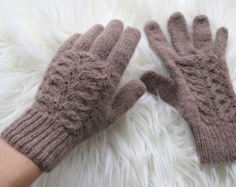 Angora women gloves Lace hand knit gloves Valentines day gift for Friend Wife girlfriend Birthday gift Sister Aunt God mother