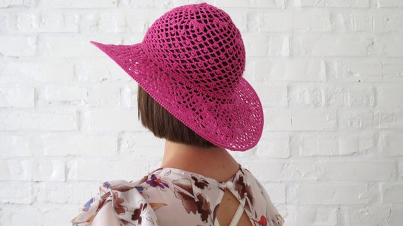 hot pink floppy hat