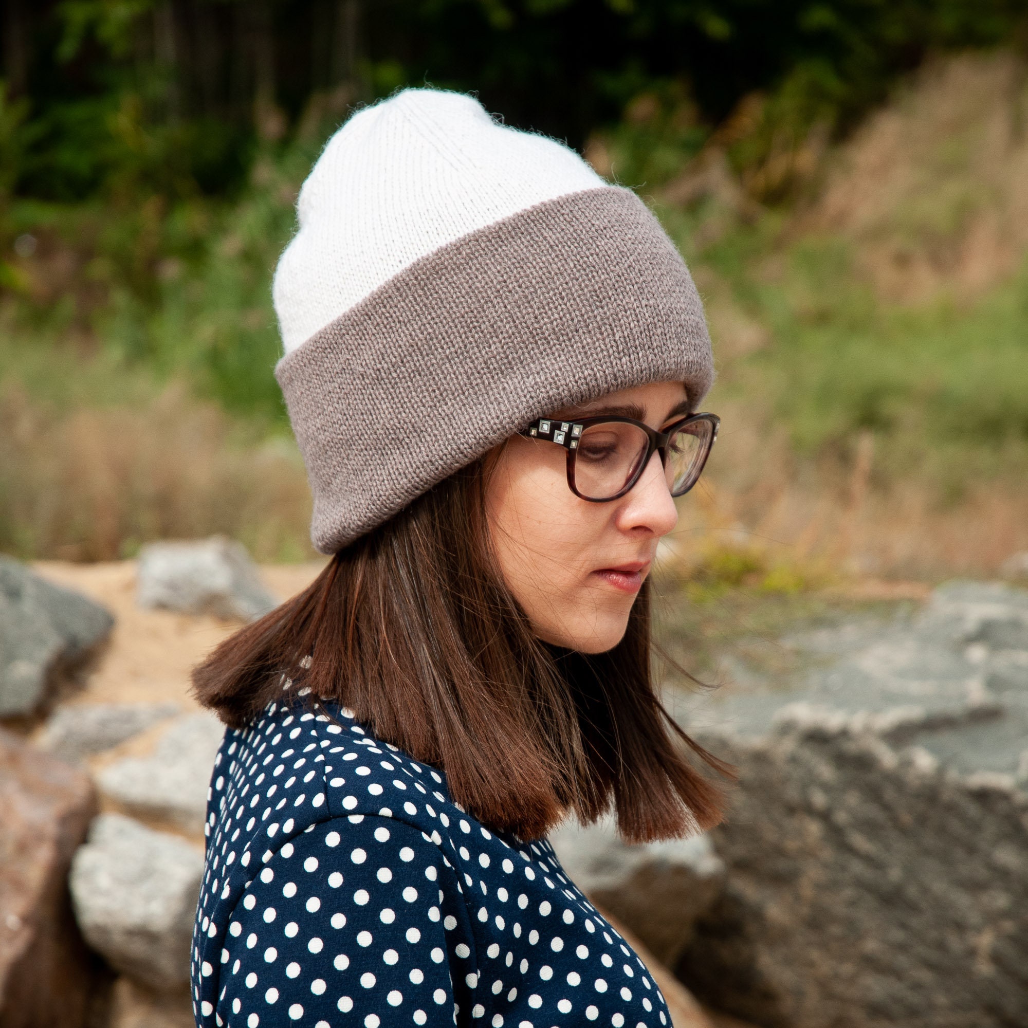 Double-sided Beanie Loose Tam Reversible Slouchy Beanie Etsy