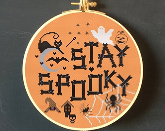 Halloween cross stitch pattern | modern cross stitch | beginner cross stitch | Halloween cross stitch I PDF pattern | instant download