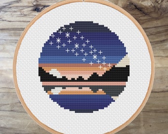 Sky cross stitch pattern | Milkyway cross stitch | beginner cross stitch | modern cross stitch | PDF Pattern | instant download