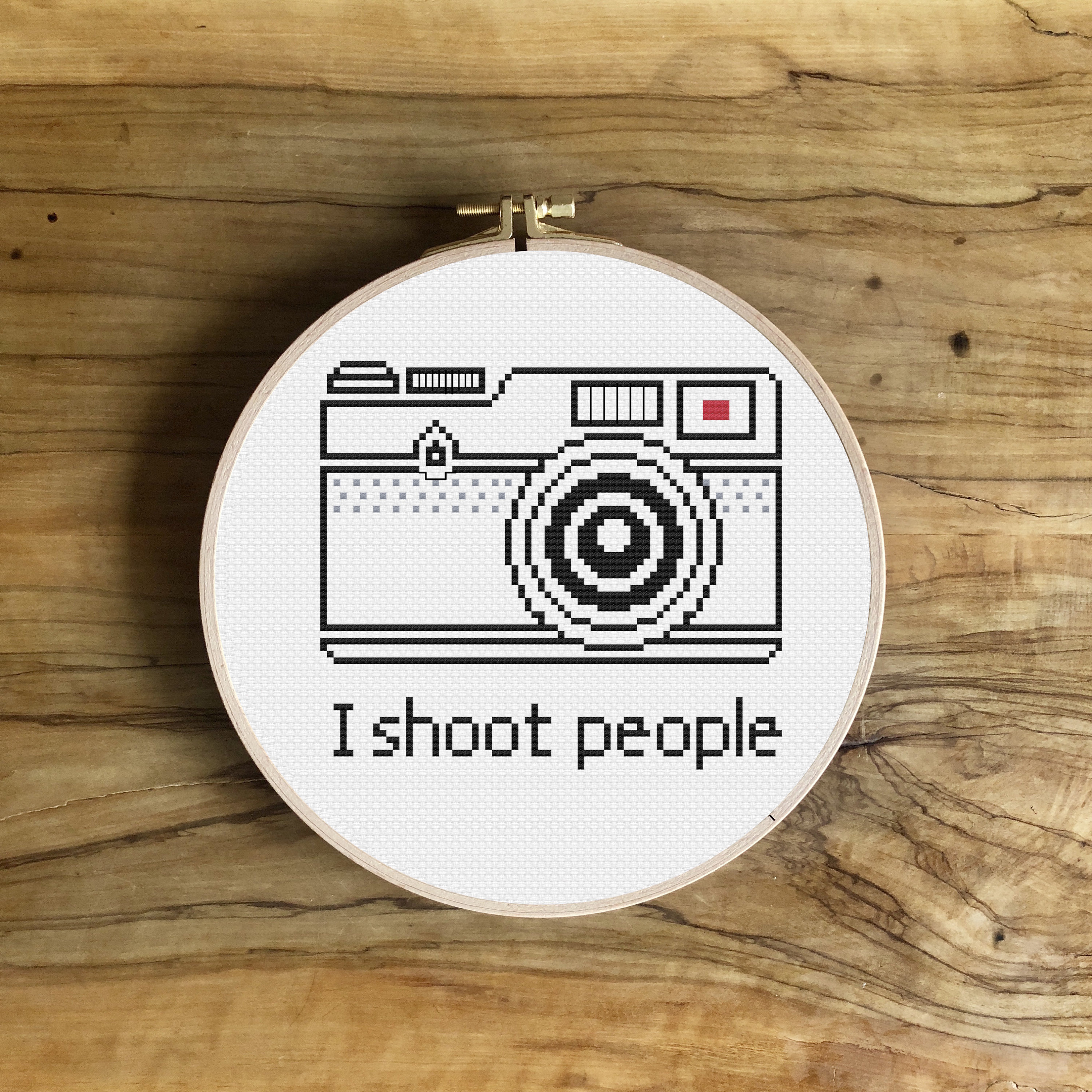 Camera Cross Stitch Pattern Easy Cross Stitch Modern Cross Etsy