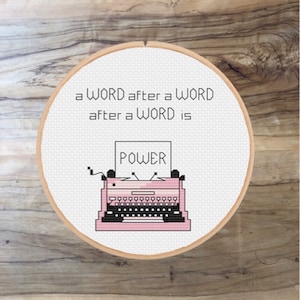 Typewriter Retro Vintage Cross Stitch Pattern | Subversive Cross Stitch Pattern | Modern Cross Stitch | PDF pattern | instant download