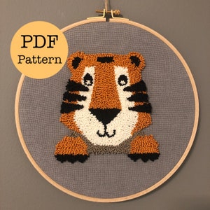 Tigger Punch Needle Pattern PDF | Beginner Pattern | How to Punch Needle | Punch Needle Instructions | Beginner Punch Needle | Easy Punching