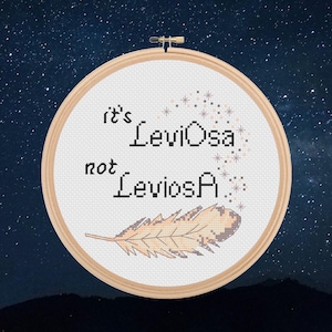 Wizard Cross Stitch Pattern | Leviosa Cross Stitch Pattern | PDF pattern | instant download